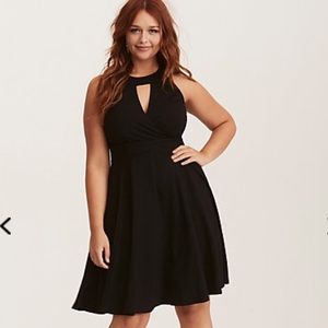 Torrid Ponte High Neck Skater Dress